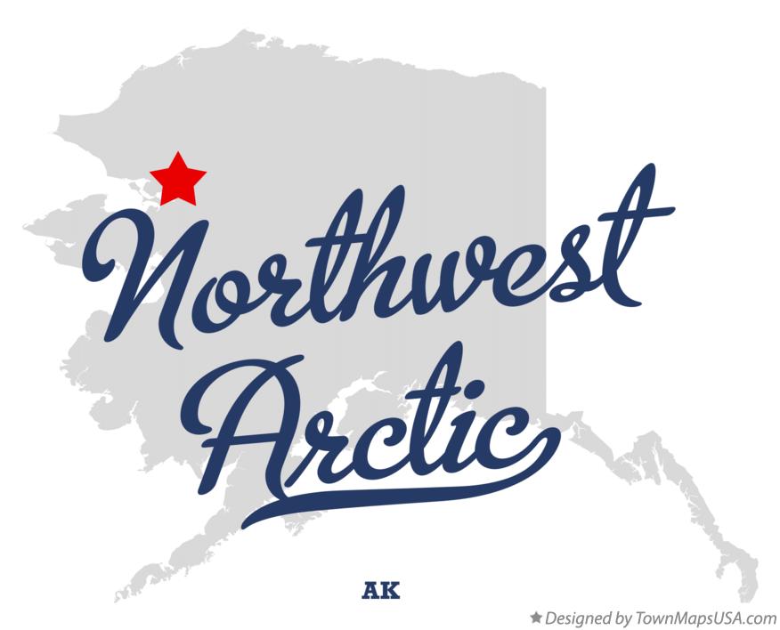 Map of Northwest Arctic Alaska AK