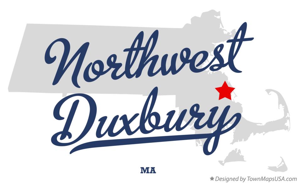 Map of Northwest Duxbury Massachusetts MA