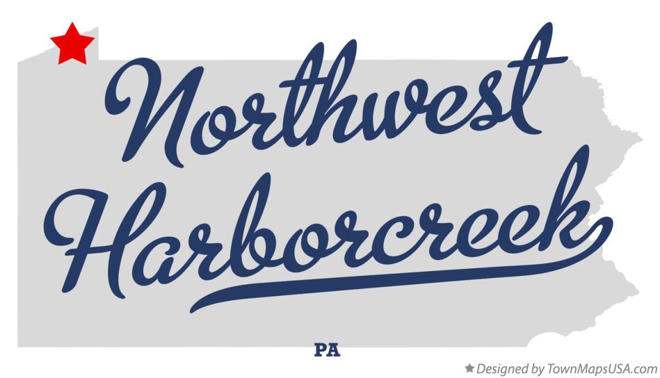Map of Northwest Harborcreek Pennsylvania PA