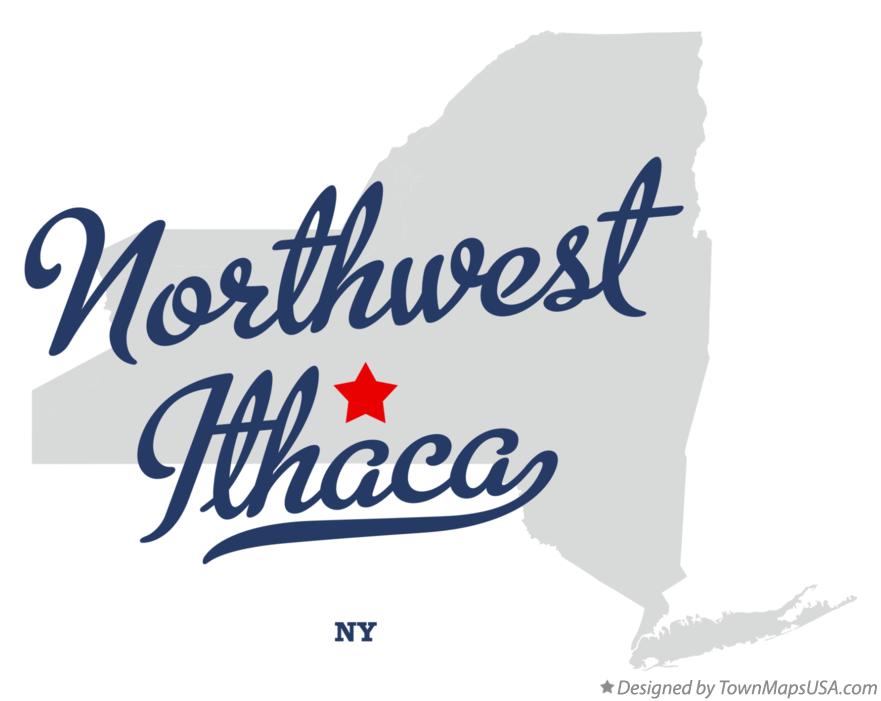 Map of Northwest Ithaca New York NY