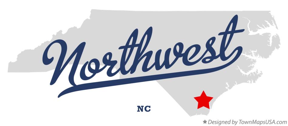 Map of Northwest North Carolina NC