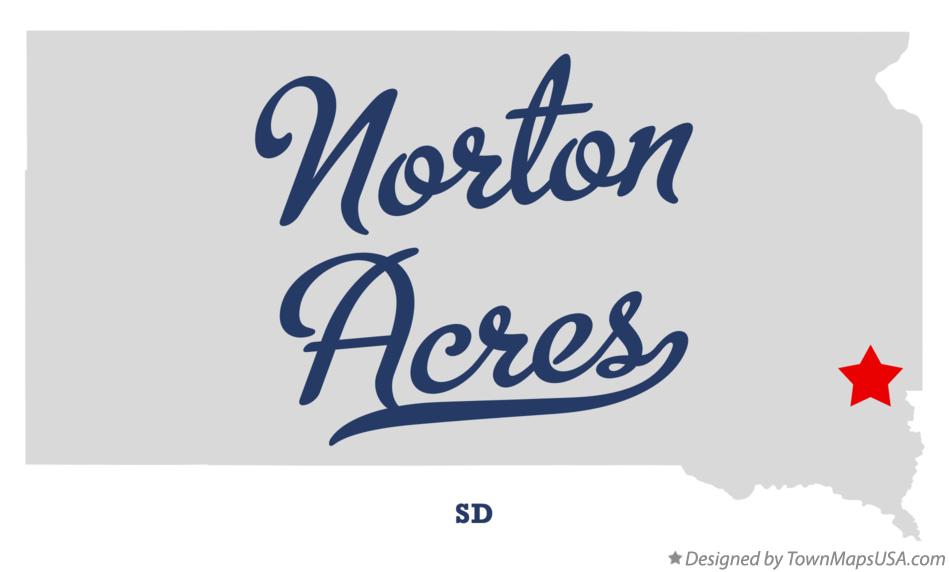 Map of Norton Acres South Dakota SD