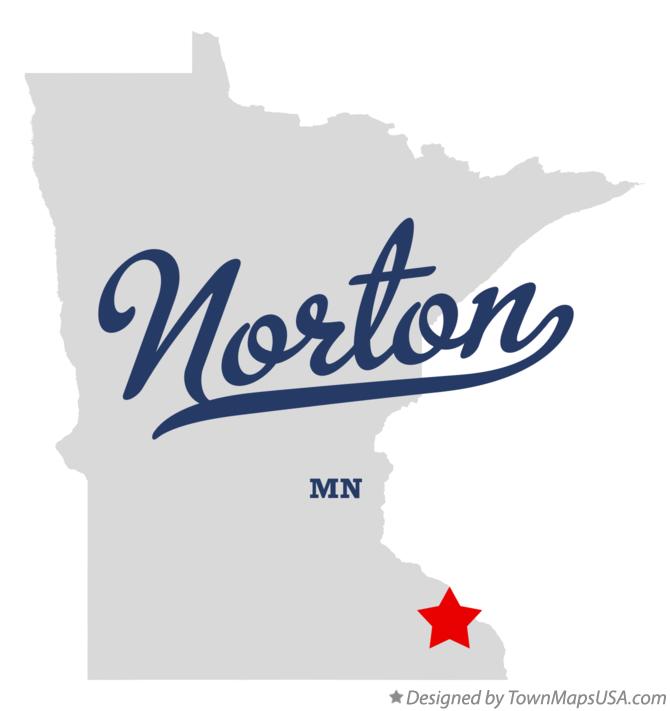 Map of Norton Minnesota MN