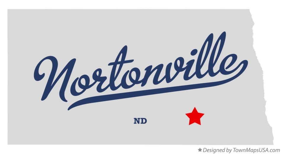 Map of Nortonville North Dakota ND