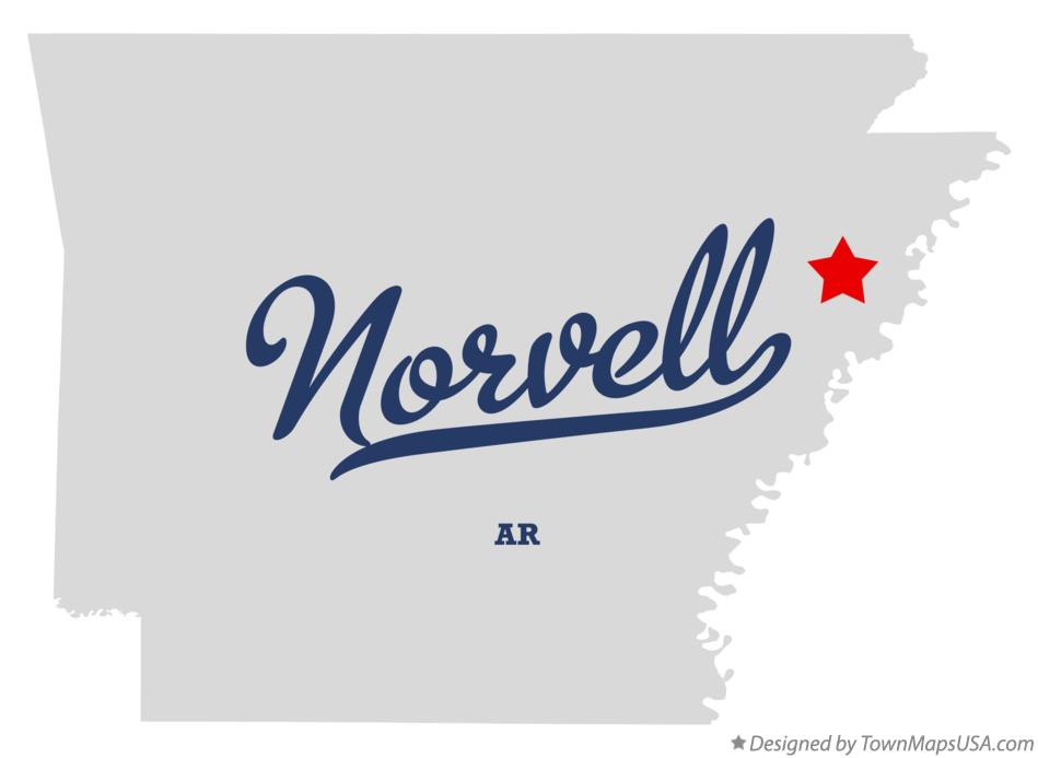 Map of Norvell Arkansas AR