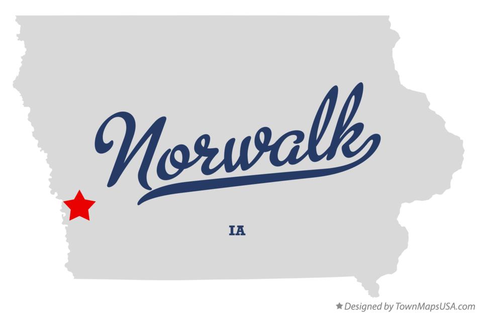 Map of Norwalk Iowa IA