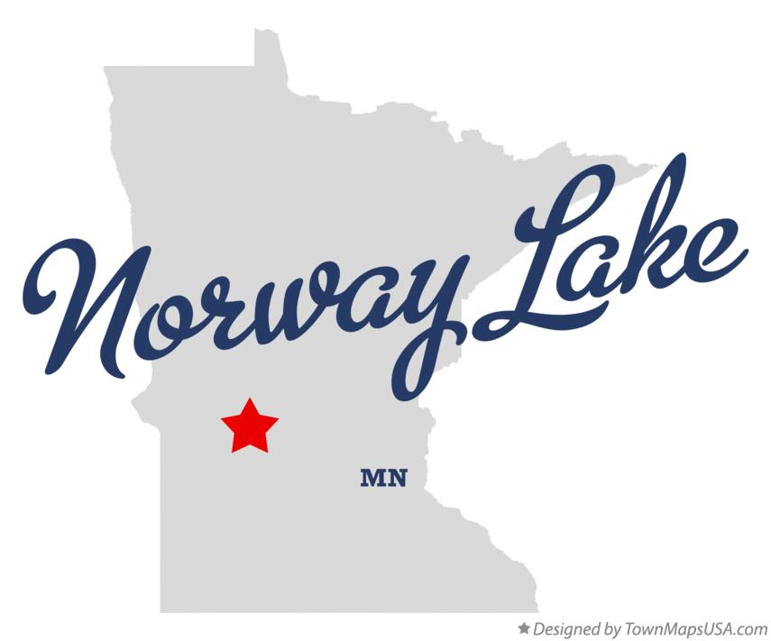 Map of Norway Lake Minnesota MN