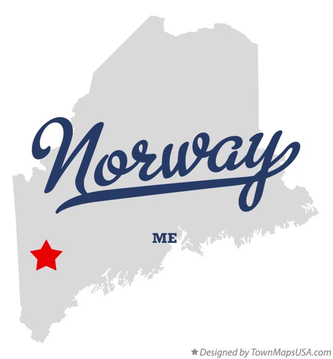 Map of Norway Maine ME