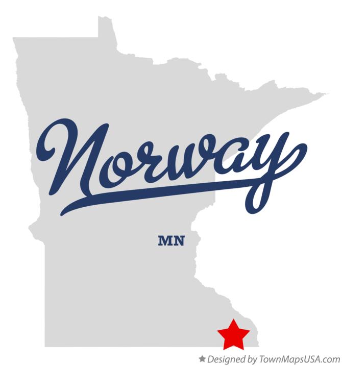 Map of Norway Minnesota MN