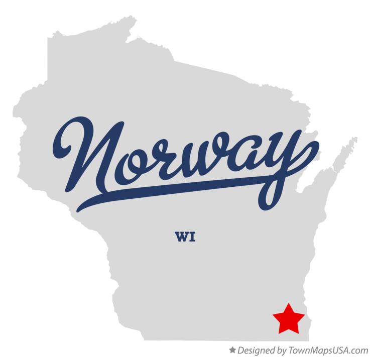 Map of Norway Wisconsin WI