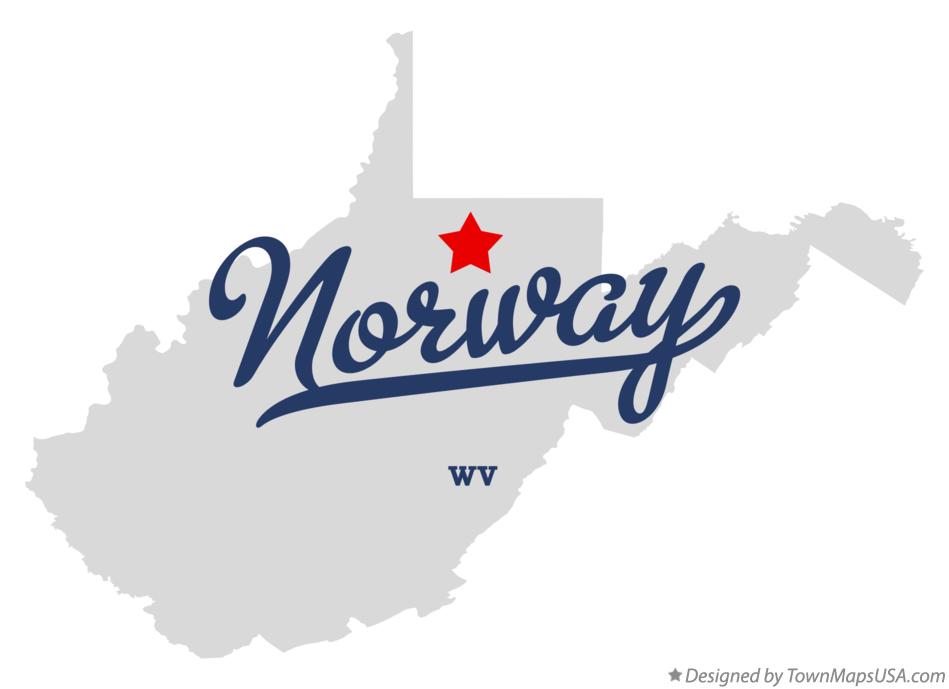 Map of Norway West Virginia WV