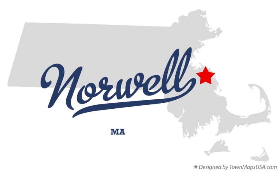 Map of Norwell Massachusetts MA