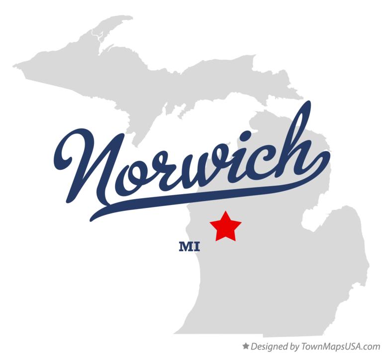 Map of Norwich Michigan MI