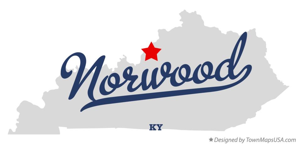 Map of Norwood Kentucky KY