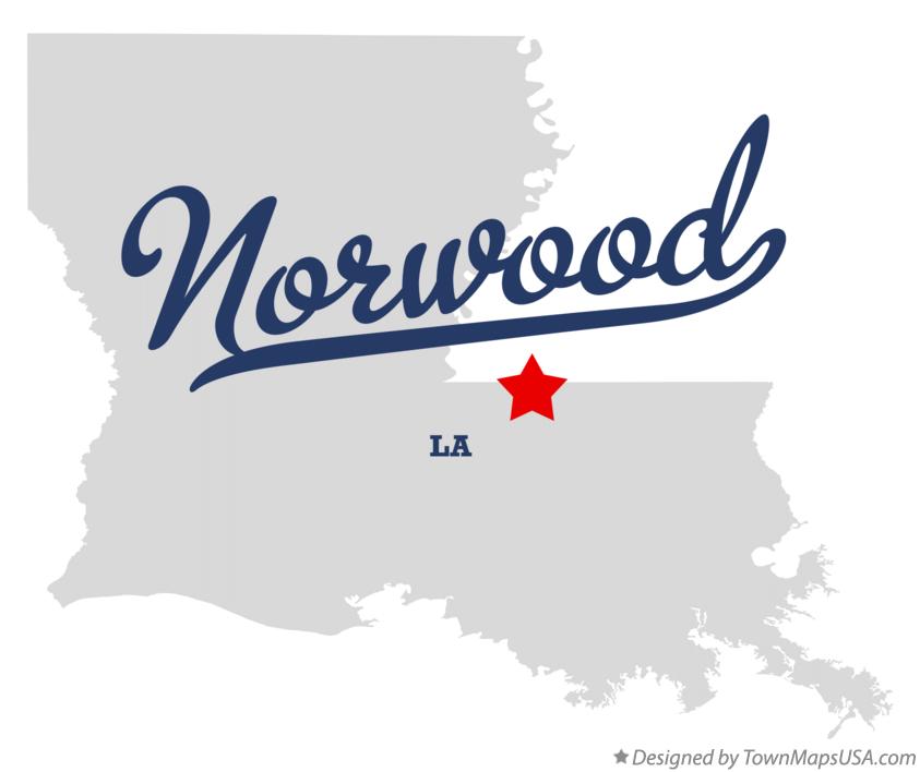 Map of Norwood Louisiana LA