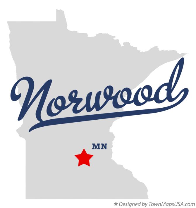 Map of Norwood Minnesota MN