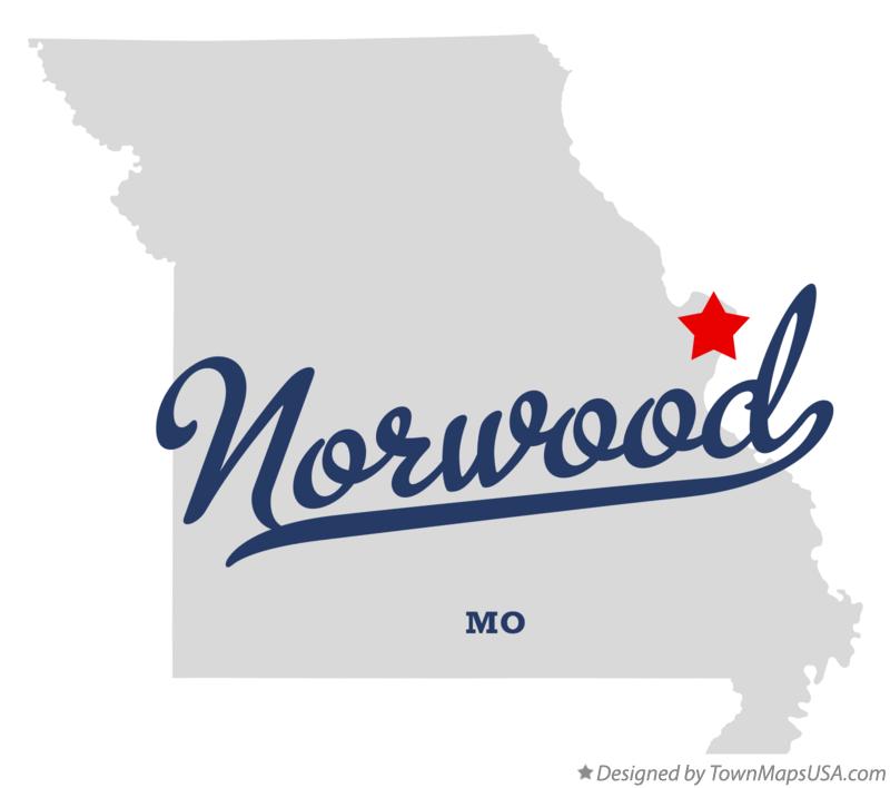 Map of Norwood Missouri MO