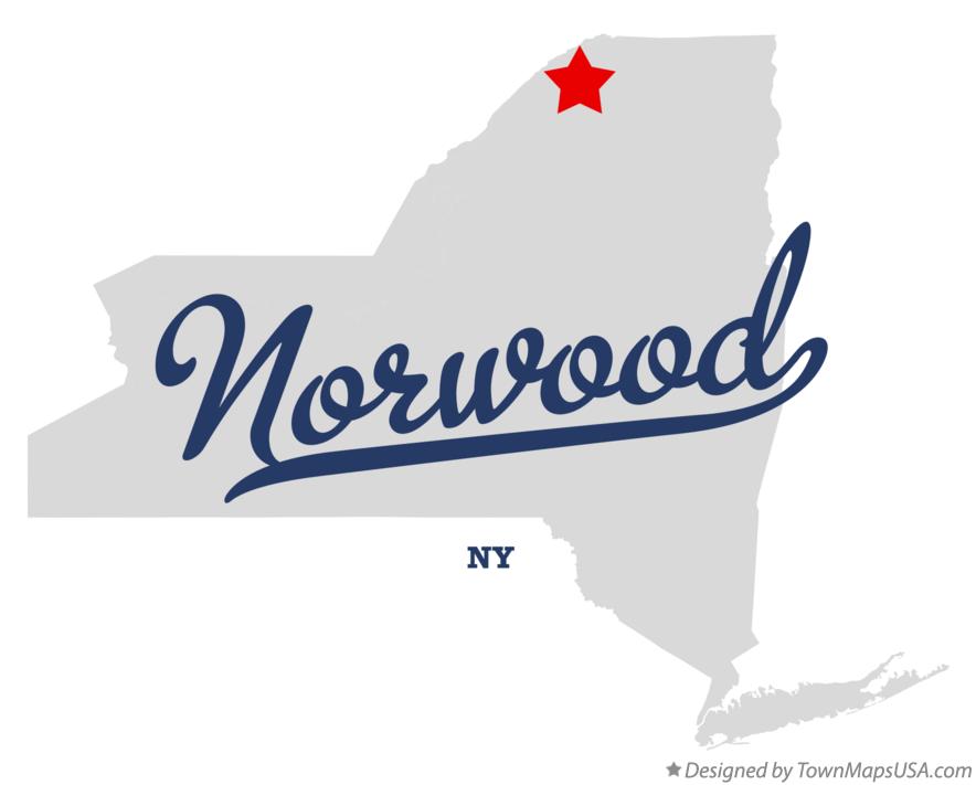 Map of Norwood New York NY