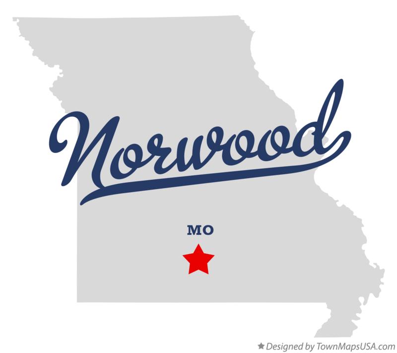 Map of Norwood Missouri MO