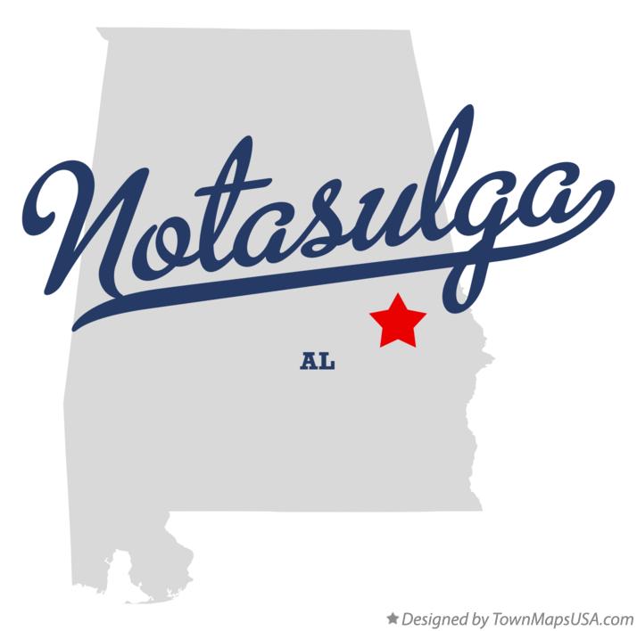 Map of Notasulga Alabama AL