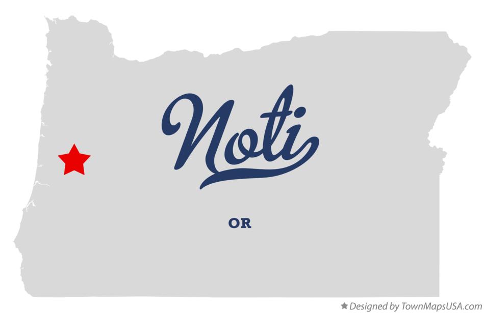 Map of Noti Oregon OR