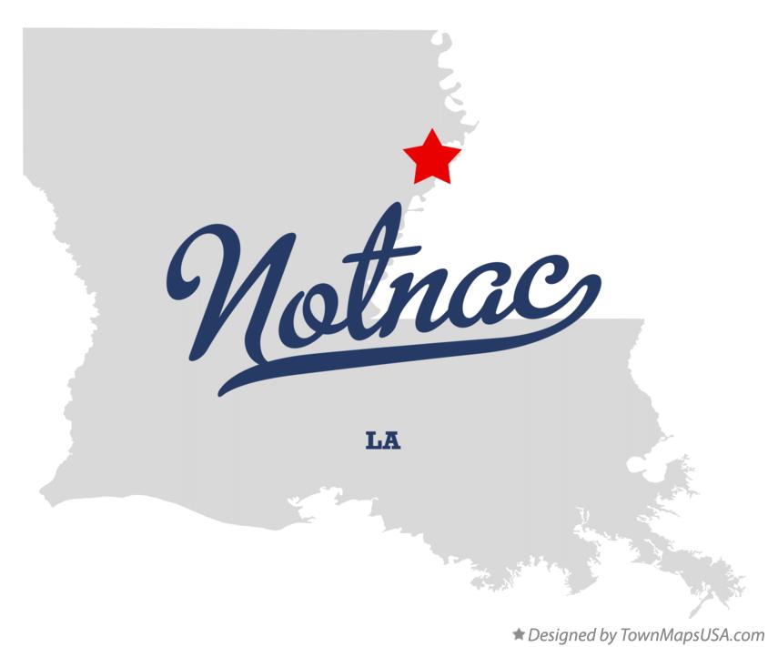 Map of Notnac Louisiana LA