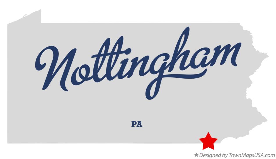 Map of Nottingham Pennsylvania PA