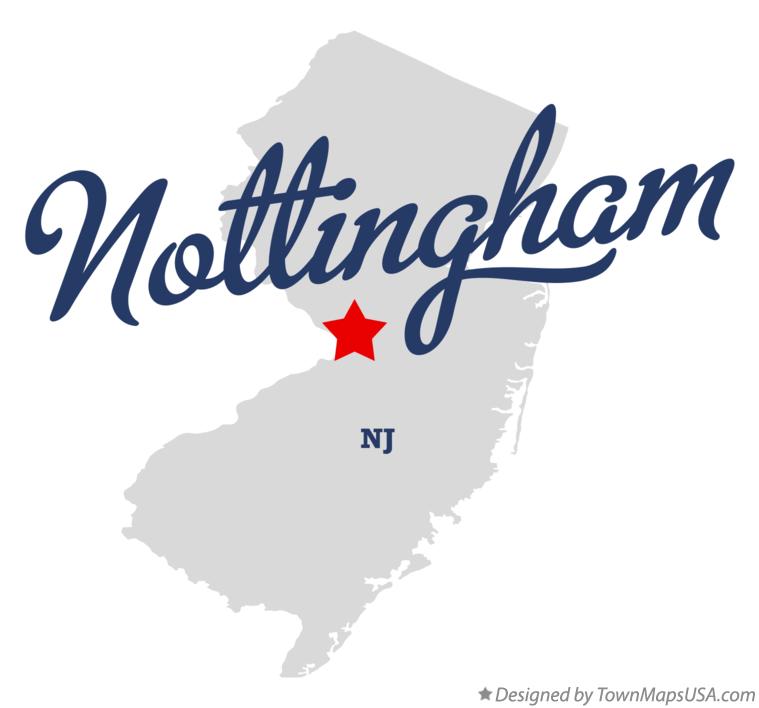 Map of Nottingham New Jersey NJ