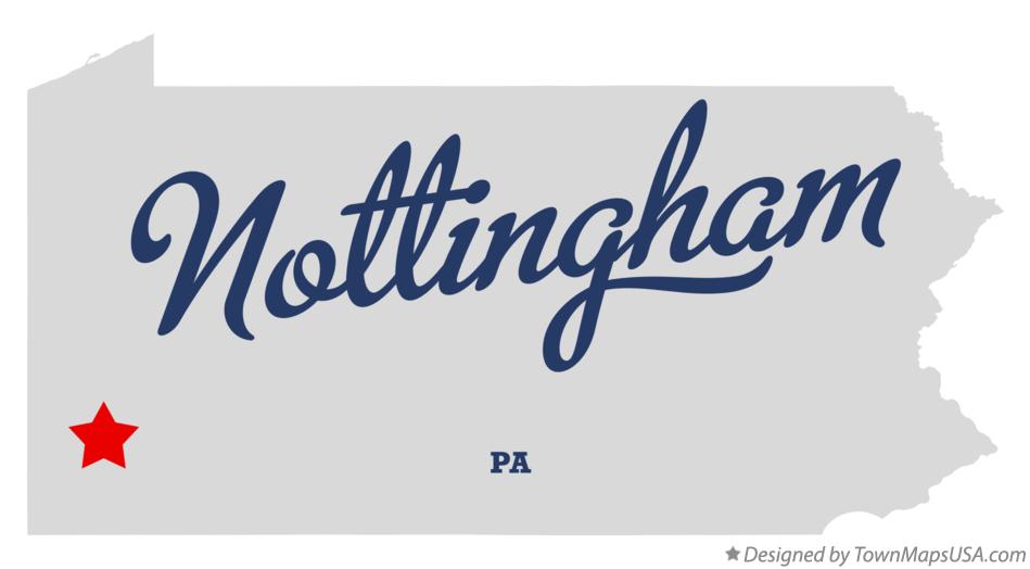 Map of Nottingham Pennsylvania PA