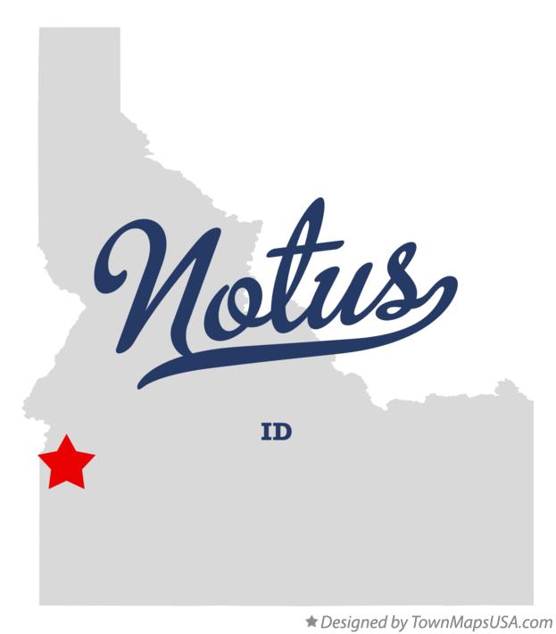 Map of Notus Idaho ID