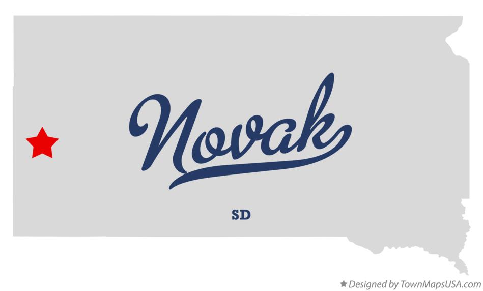Map of Novak South Dakota SD