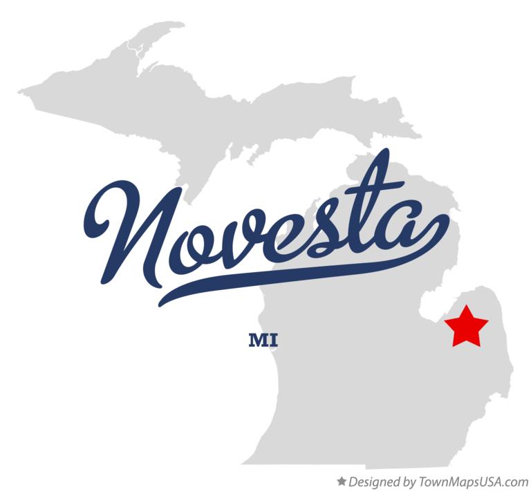 Map of Novesta Michigan MI