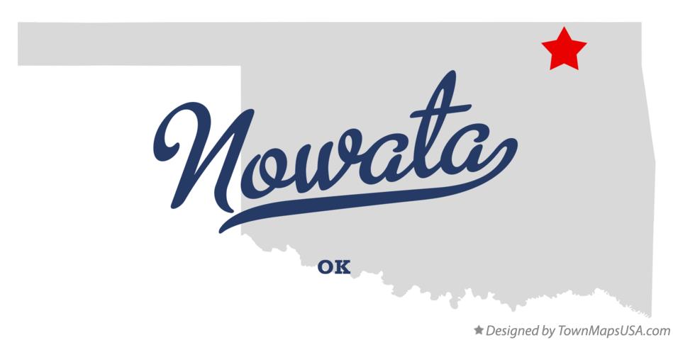 Map of Nowata Oklahoma OK