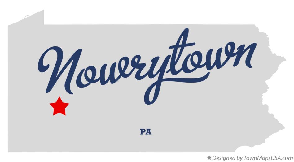 Map of Nowrytown Pennsylvania PA