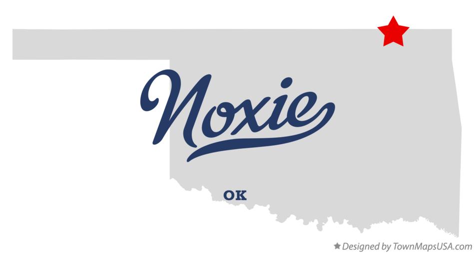 Map of Noxie Oklahoma OK