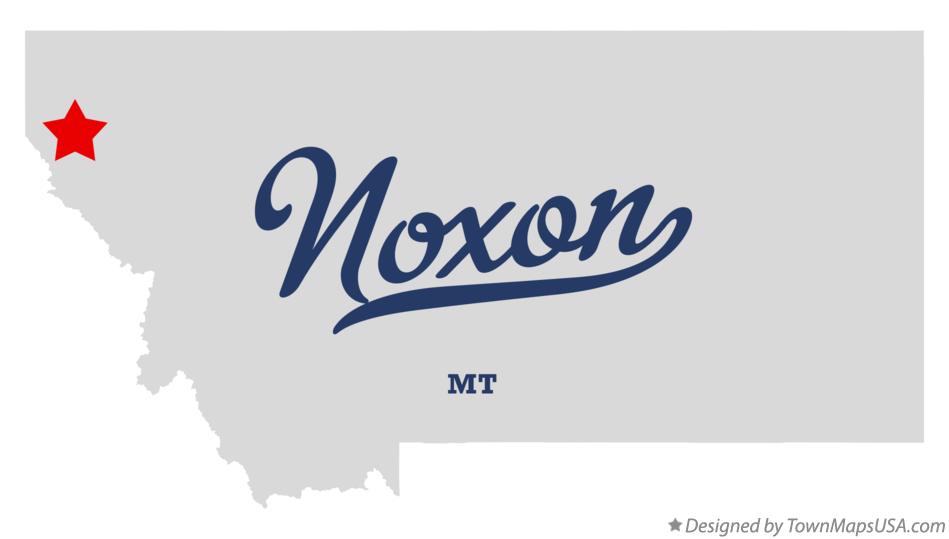 Map of Noxon Montana MT