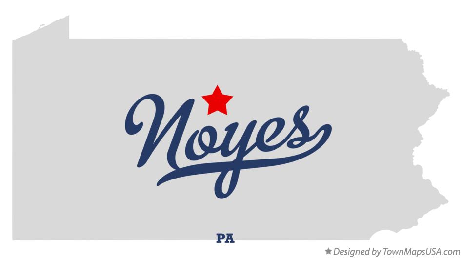 Map of Noyes Pennsylvania PA
