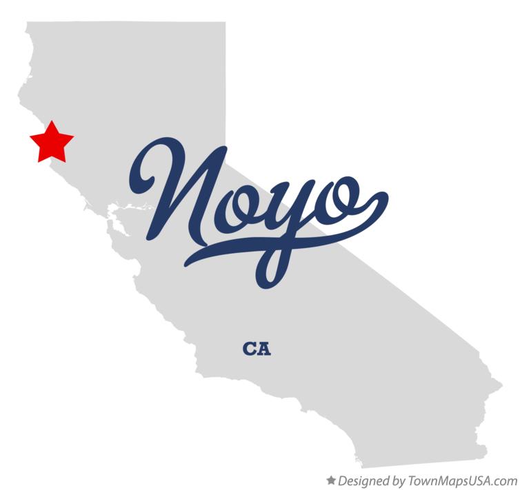 Map of Noyo California CA