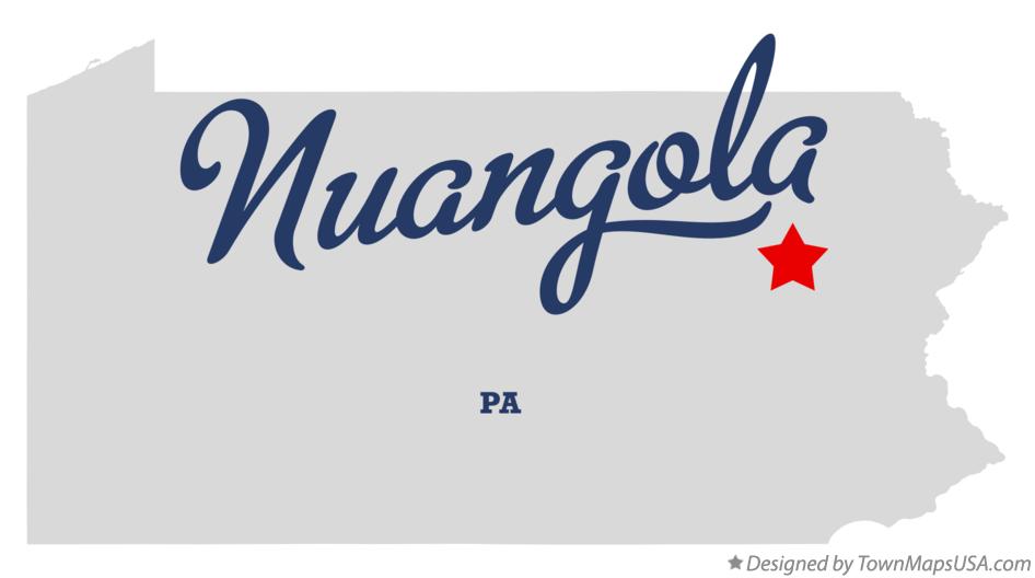 Map of Nuangola Pennsylvania PA