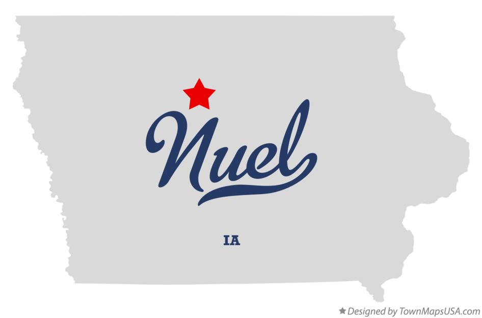 Map of Nuel Iowa IA