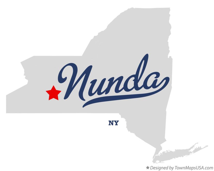 Map of Nunda New York NY