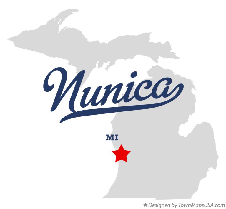 Map of Nunica Michigan MI