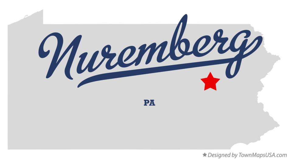 Map of Nuremberg Pennsylvania PA