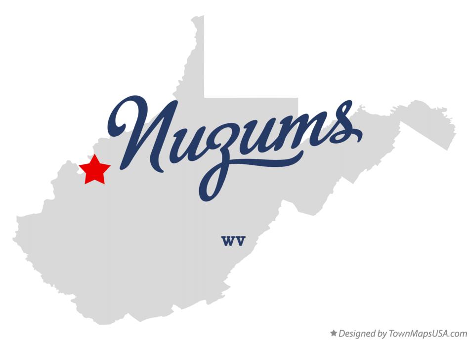 Map of Nuzums West Virginia WV