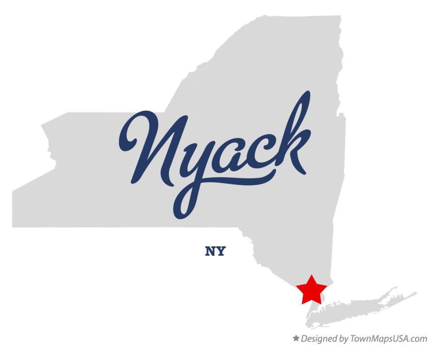 Map of Nyack New York NY