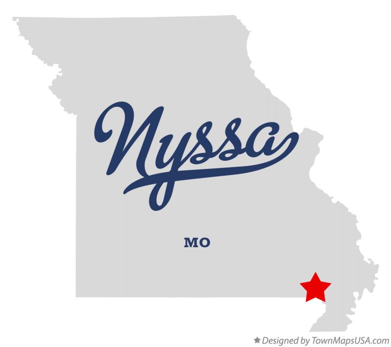 Map of Nyssa Missouri MO