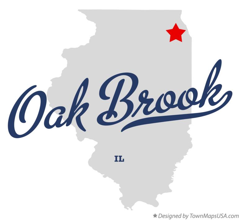 Map of Oak Brook Illinois IL