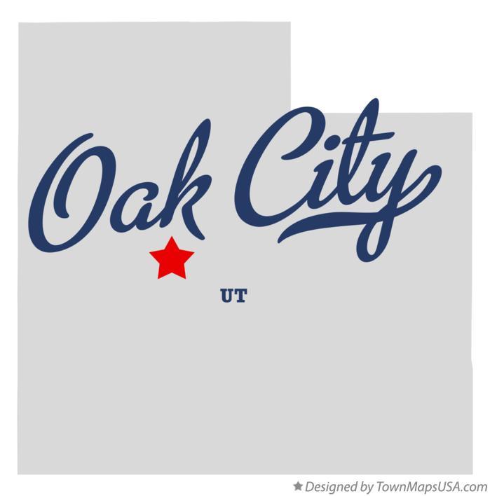 Map of Oak City Utah UT