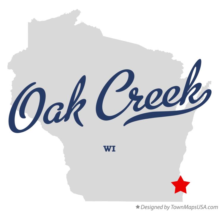 Map of Oak Creek Wisconsin WI