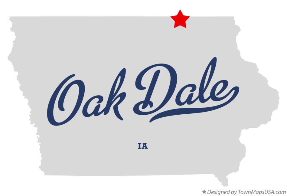 Map of Oak Dale Iowa IA